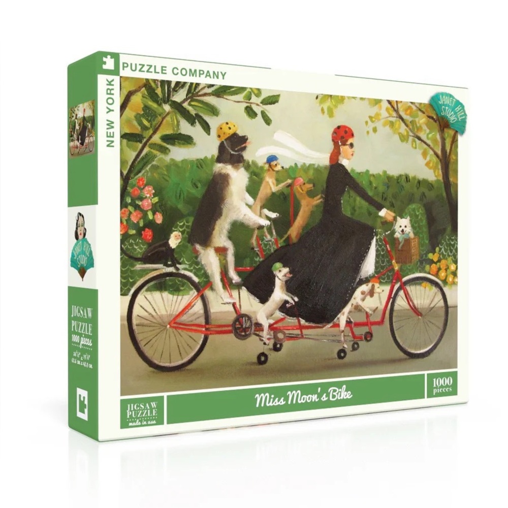 Miss Moon's Bike 1000 Piece Jigsaw Puzzle New York Puzzle Company